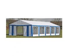 vidaXL Ersatzdach Dachplane Zeltdach Seitenteile Pavillon 10 x 5m Blau & Weiß