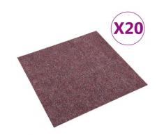 vidaXL Teppichfliesen 20 Stk. 5 m² Dunkelrot
