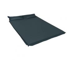 vidaXL Aufblasbare Isomatte mit Kissen 130 x 190 cm Dunkelgrün