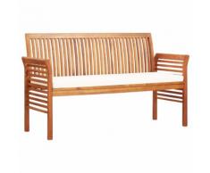 vidaXL 3-Sitzer Gartenbank mit Kissen 150 cm Massivholz Akazie
