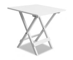 vidaXL Bistrotisch Weiß 46x46x47 cm Akazie Massivholz