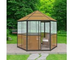 vidaXL Pavillon Aluminium Braun 310×270×265 cm
