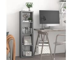 vidaXL Würfelregal Grau 37x29,5x134,5 cm MDF