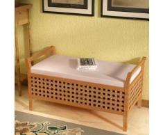 vidaXL Sitzbank mit Stauraum Walnuss-Massivholz 93×49×47 cm