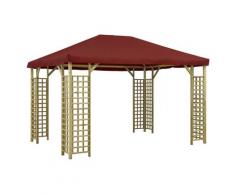 vidaXL Pavillon 4 x 3 m Bordeauxrot