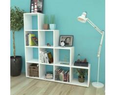 vidaXL Treppenregal Bücherregal 142 cm Weiß