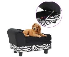 vidaXL Hundesofa Schwarz 57x34x36 cm Plüsch