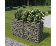 vidaXL Gabionen-Hochbeet Verzinkter Stahl 180×50×100 cm