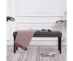 vidaXL Sitzbank 106 cm Grau Kunstleder