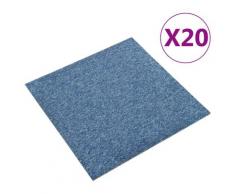 vidaXL Teppichfliesen 20 Stk. 5 m² 50x50 cm Blau