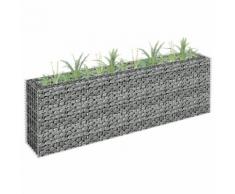 vidaXL Gabionen-Hochbeet Verzinkter Stahl 180×30×60 cm