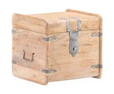 vidaXL Truhe 40x40x40 cm Akazie Massivholz