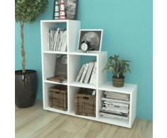 vidaXL Treppenregal Bücherregal 107 cm Weiß