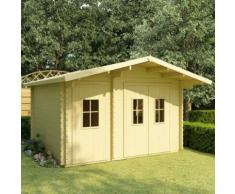 vidaXL Blockhaus mit Boden 44 mm 410×320×264 cm Massivholz Kiefer