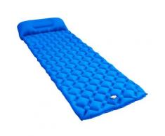 vidaXL Aufblasbare Isomatte mit Kissen 58x190 cm Blau