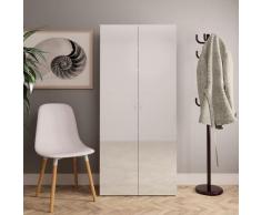 vidaXL Schuhschrank Hochglanz-Weiß 80×35,5×180 cm Spanplatte