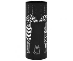 vidaXL Regenschirmständer Frauen-Design Stahl Schwarz