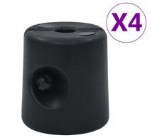 vidaXL Pavillon-Gewichte 4 Stk. PE Schwarz