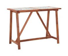 vidaXL Garten-Stehtisch 140×70×105cm Fliesenplatte & Akazie Massivholz