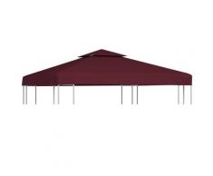 vidaXL 2-Stufiges Pavillondach 310 g / m² 3x3 m Weinrot