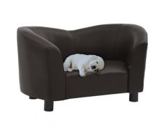 vidaXL Hundesofa Braun 67x41x39 cm Kunstleder