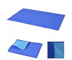 vidaXL Picknickdecke Blau und Hellblau 150x200 cm