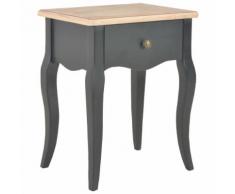 vidaXL Nachttisch Schwarz und Braun 40 x 30 x 50 cm Kiefernholz Massiv
