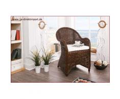 Kolonialstil Sessel, Rattansessel mit Kissen, kolonial