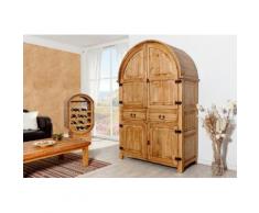Rundbogen Barschrank Weinschrank MEXICO, Pinie massiv, Landhausstil