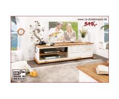 Mexico Lowboard TV-Kommode, Pinie weiß / honig, Landhaus Möbel, shabby
