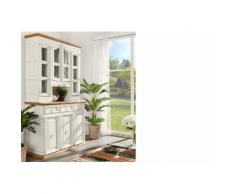 Buffet Büffet Vitrine Anrichte Küchenmöbel MEXICO Weiß / Honig, Landhausstil mexikanisch, Massivholz, Shabby Chic