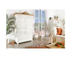Weißer Landhausstil Schrank MEXICO, Wohnschrank Shabby Chic, Country Style, Massivholz