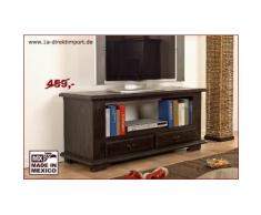 TV-Kommode Mexico Kolonial, massiv, schwarzbraun