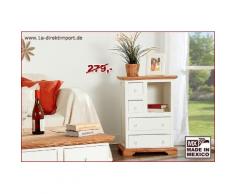 Weiße Landhausstil Kommode MEXICO, Pinie Massivholz, Shabby Chic