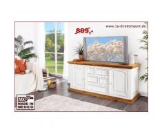 Sideboard, Kommode Shabby Chic, weiß-natur, Pinie