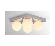 Apollo LED-Badleuchte, Chrom und Milchglas