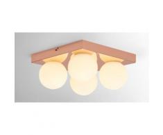 Apollo LED-Badleuchte, Kupfer und Milchglas