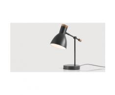 Cohen Nachttischlampe, Tiefgrau und Eiche