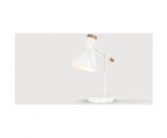 Cohen Nachttischlampe, Weiss und Eiche
