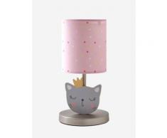 Nachttischlampe „Katzenprinzessin“ rosa von vertbaudet