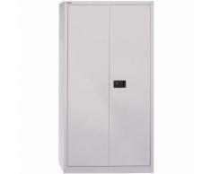 Stahlschrank mit Flügeltüren »Universal« 91,4 x 180,6 cm Fachboden verzinkt grau, Bisley, 91.4x180.6x40 cm