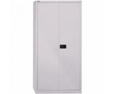 Stahlschrank mit Flügeltüren »Universal« 91,4 x 195 cm Fachboden verzinkt grau, Bisley, 91.4x195x40 cm