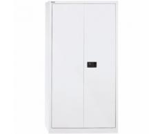 Stahlschrank mit Flügeltüren »Universal« 91,4 x 180,6 cm weiß, Bisley, 91.4x180.6x40 cm