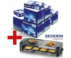 6x Öko-Box Multifunktionales Druckerpapier »Double A« inkl. Raclette Grill mit N weiß, Double A