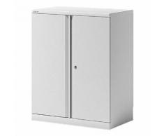 Stahlschrank mit Flügeltüren »Essentials« 2 OH Fachboden lackiert weiß, Bisley, 91.4x101.5x47 cm