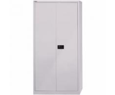 Stahlschrank mit Flügeltüren »Universal« 60 x 195 cm mit Garderobeneinsatz grau, Bisley, 60x195x40 cm