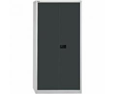 Stahlschrank mit Flügeltüren »Universal« 91,4 x 50 x 195 cm grau, Bisley, 91.4x195x50 cm