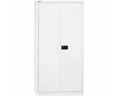 Stahlschrank mit Flügeltüren »Universal« 91,4 x 195 cm Fachboden schwarz weiß, Bisley, 91.4x195x40 cm