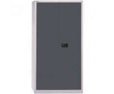 Stahlschrank mit Flügeltüren »Universal« 91,4 x 180,6 cm grau, Bisley, 91.4x180.6x40 cm