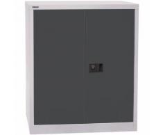 Stahlschrank mit Flügeltüren »Universal« 91,4 x 100 cm Fachboden verzinkt grau, Bisley, 91.4x100x40 cm